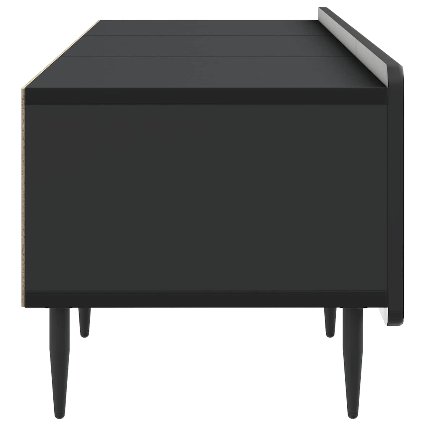vidaXL TV Cabinet with Drawer Black 147 x 34.5 x 32 cm Engineered Wood