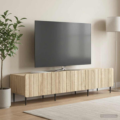 vidaXL TV Cabinet Sonoma Oak 147 x 34.5 x 32 cm Engineered Wood