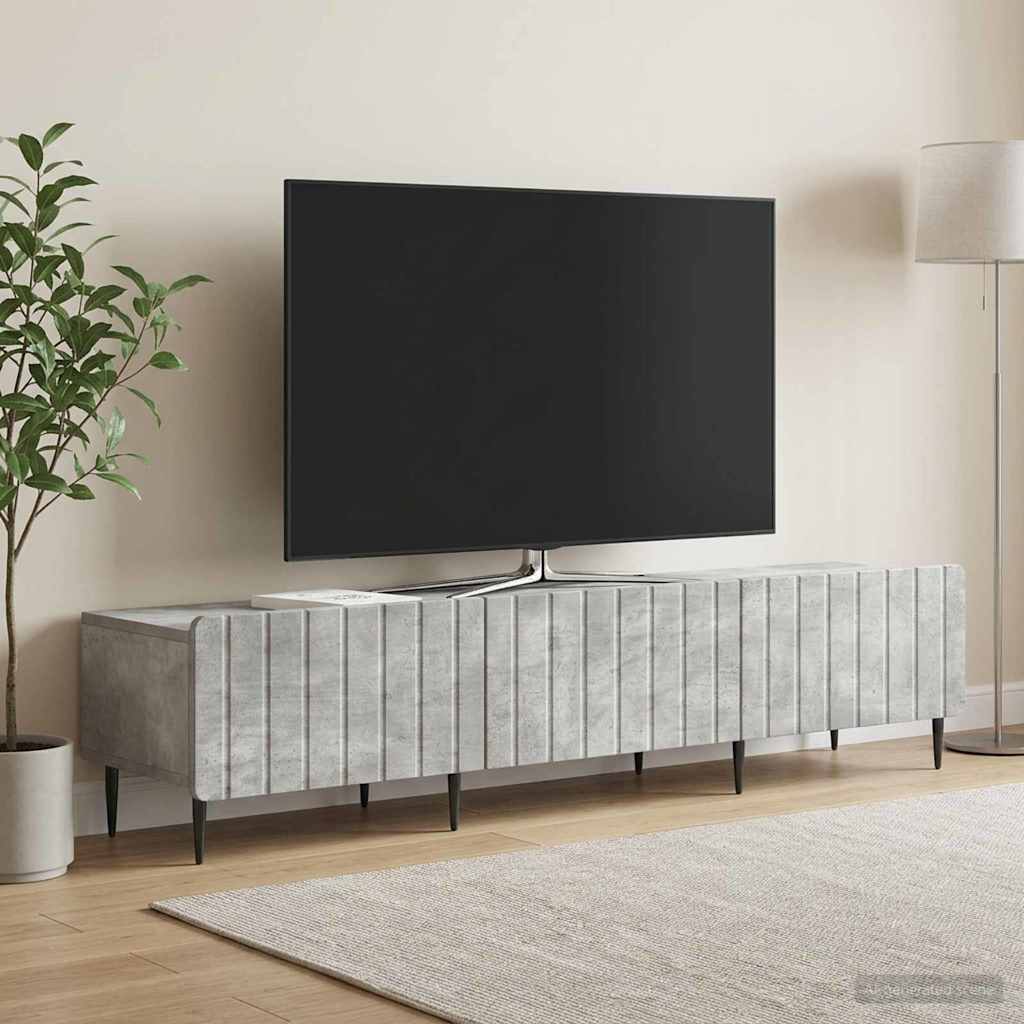 vidaXL TV Cabinet Concrete Grey 147 x 34.5 x 32 cm Engineered Wood