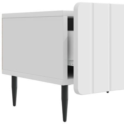 vidaXL TV Cabinet High Gloss White 147 x 34.5 x 32 cm Engineered Wood