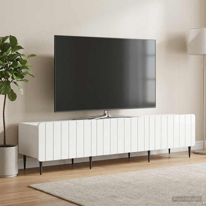 vidaXL TV Cabinet High Gloss White 147 x 34.5 x 32 cm Engineered Wood