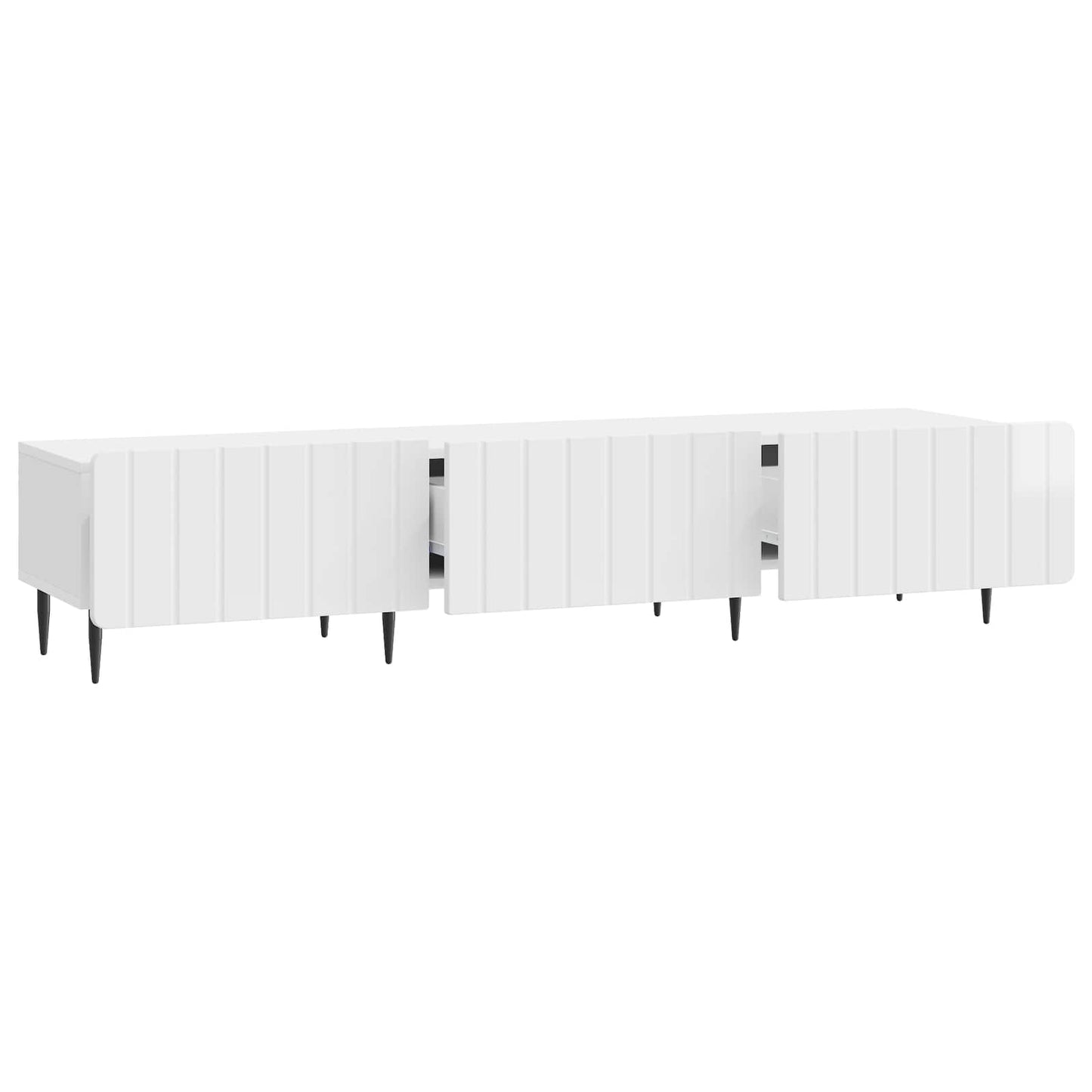 vidaXL TV Cabinet High Gloss White 147 x 34.5 x 32 cm Engineered Wood