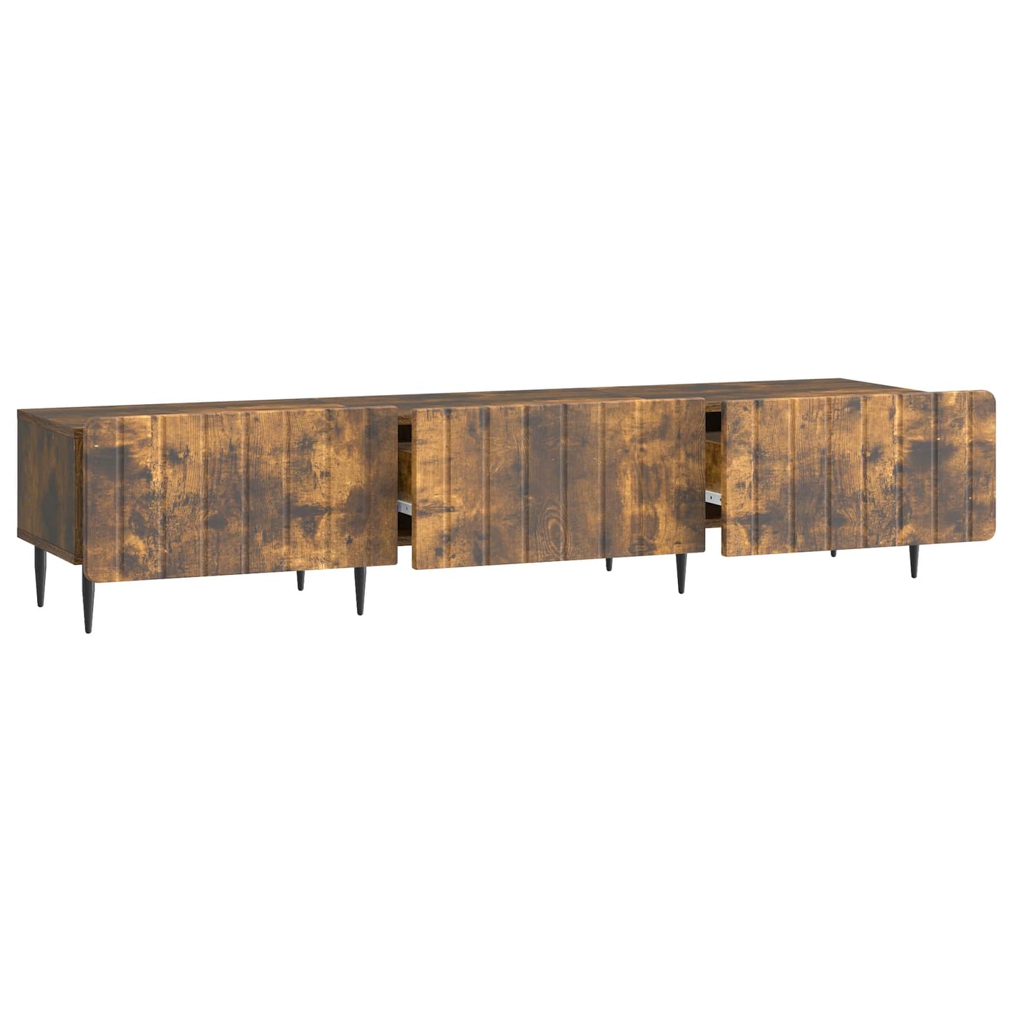 vidaXL TV Cabinet Smoked Oak 147 x 34.5 x 32 cm Engineered Wood