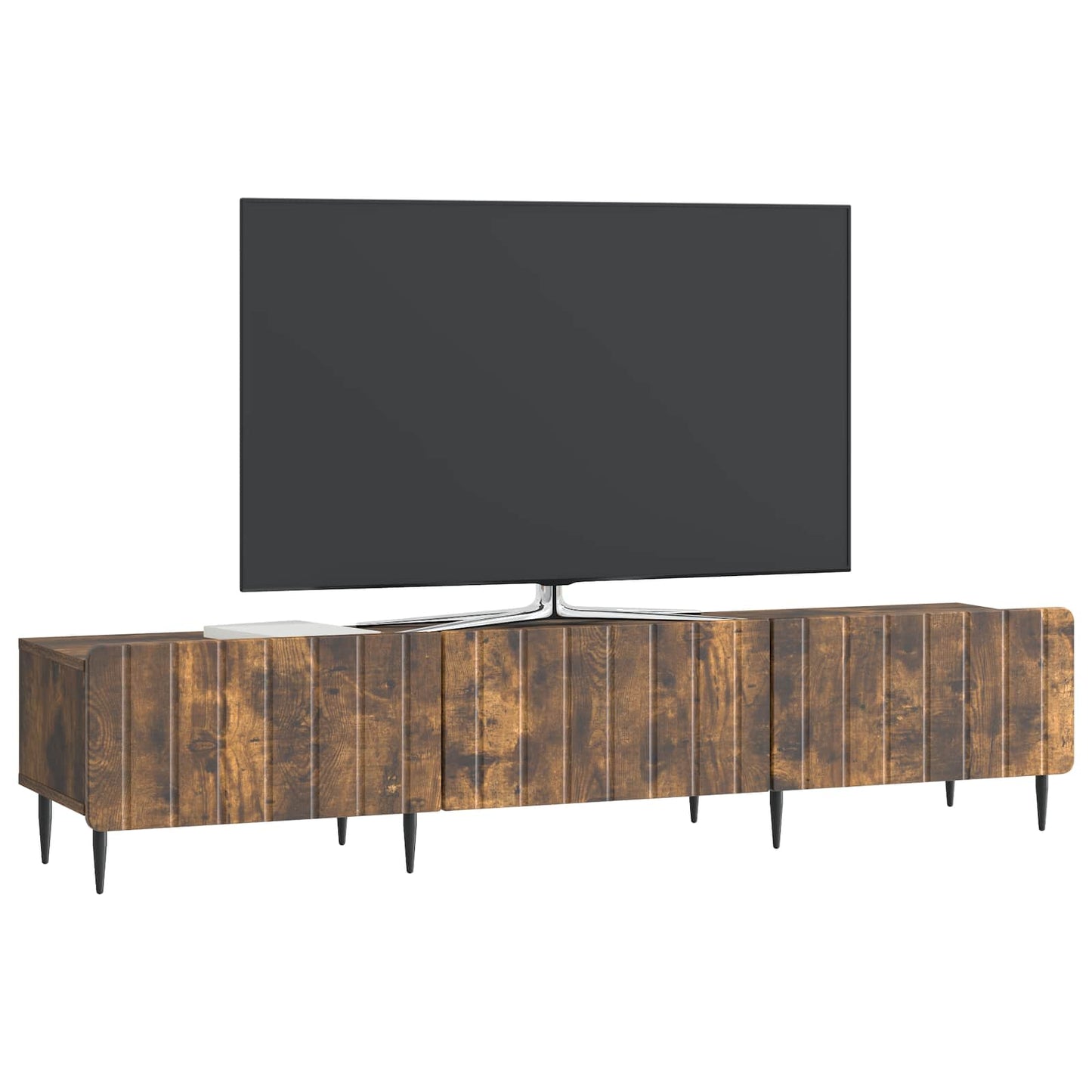 vidaXL TV Cabinet Smoked Oak 147 x 34.5 x 32 cm Engineered Wood