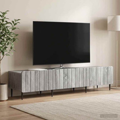 vidaXL TV Cabinet Grey Sonoma 147 x 34.5 x 32 cm Engineered Wood