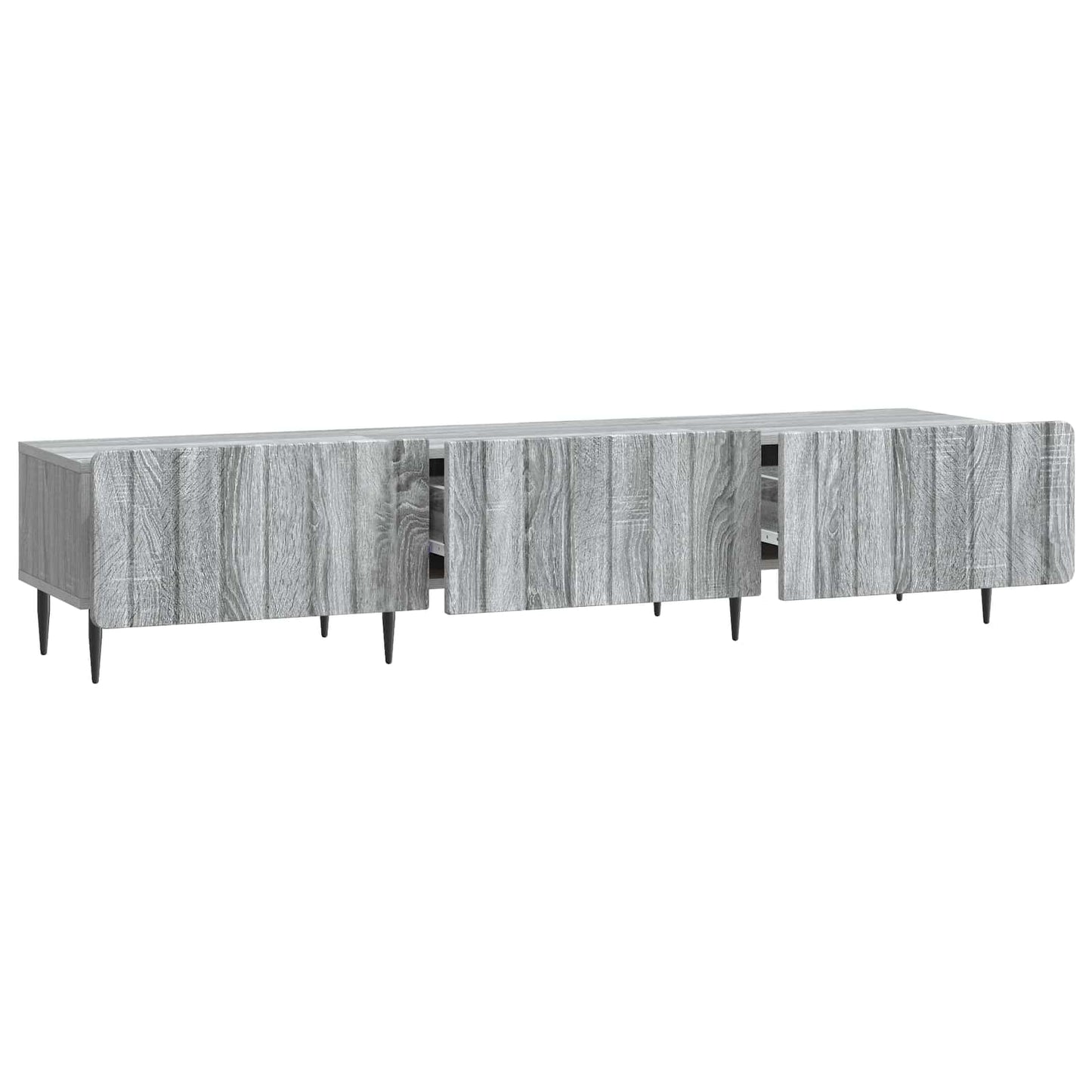 vidaXL TV Cabinet Grey Sonoma 147 x 34.5 x 32 cm Engineered Wood