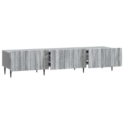 vidaXL TV Cabinet Grey Sonoma 147 x 34.5 x 32 cm Engineered Wood
