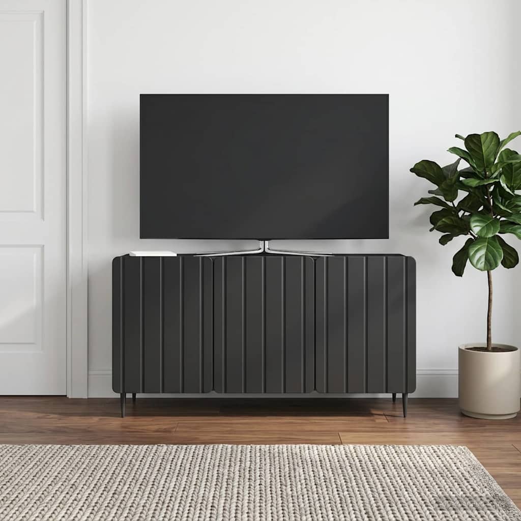 vidaXL TV Cabinet Black 99 x 34.5 x 52 cm Engineered Wood