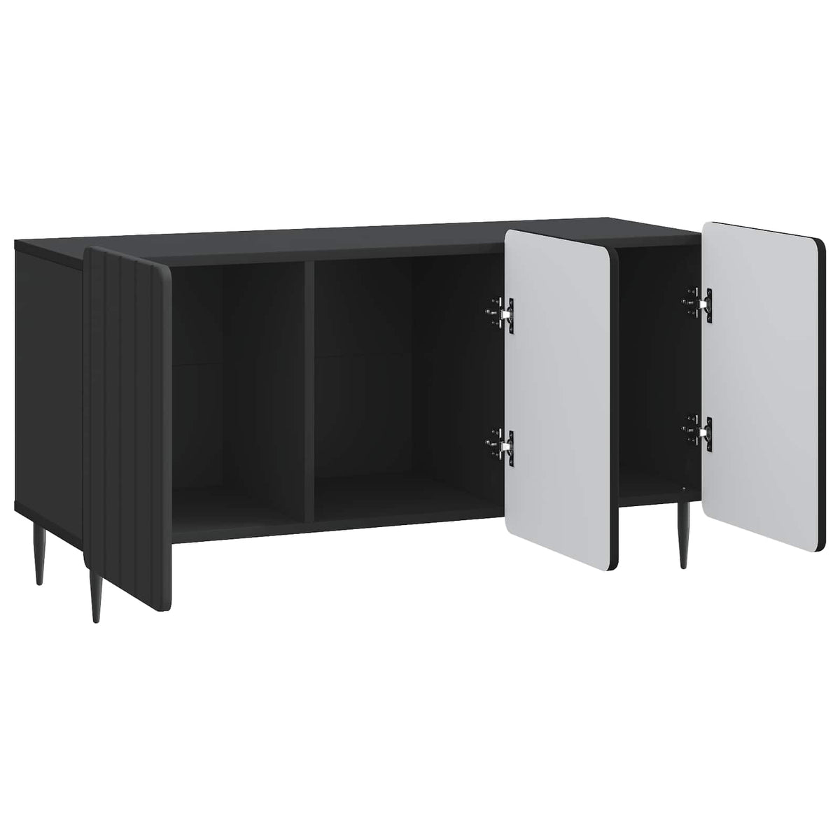 vidaXL TV Cabinet 99 x 34.5 x 52 cm Black Engineered Wood