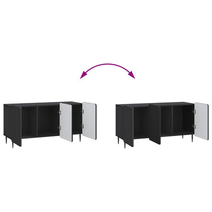 vidaXL TV Cabinet Black 99 x 34.5 x 52 cm Engineered Wood