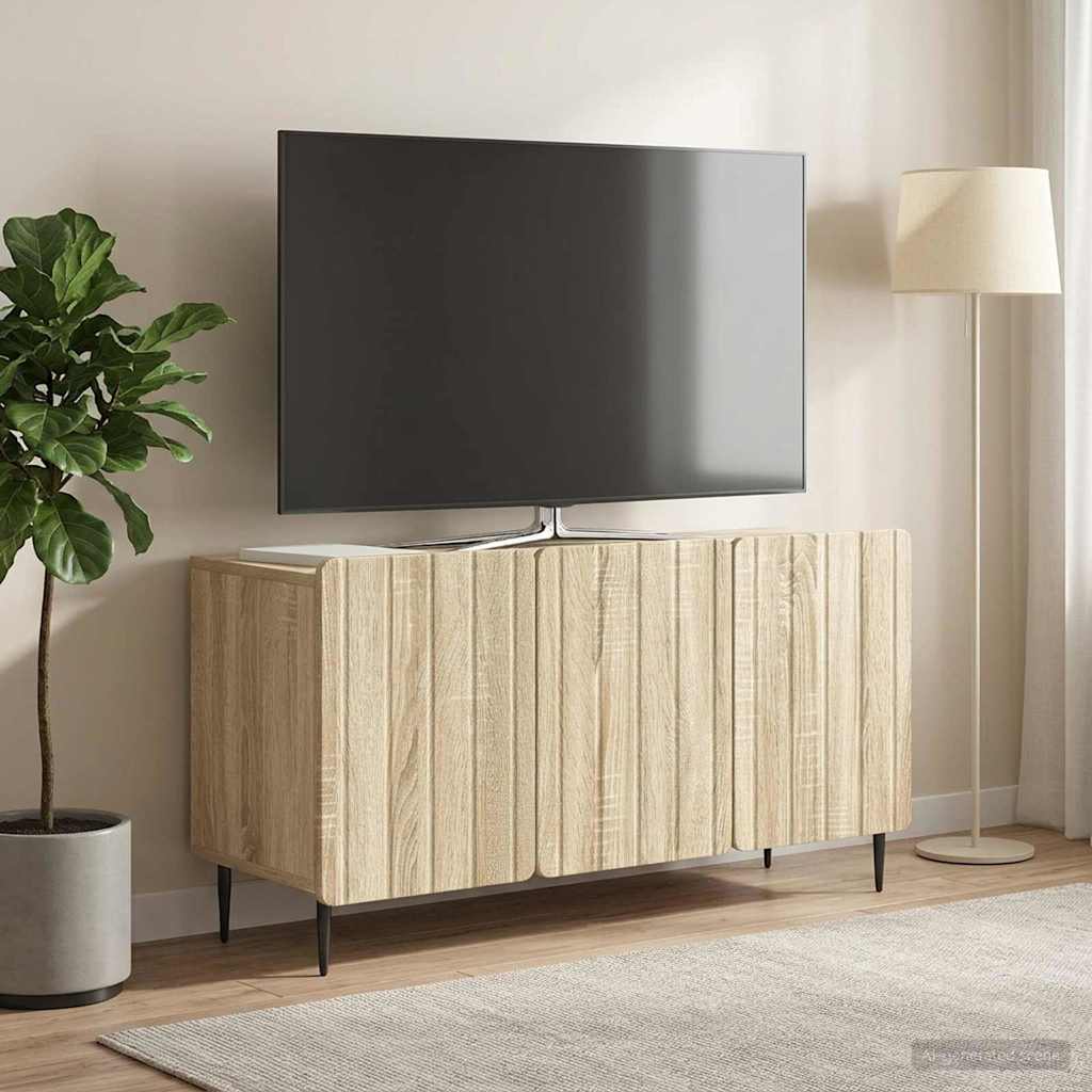 vidaXL TV Cabinet Sonoma Oak 99 x 34.5 x 52 cm Engineered Wood