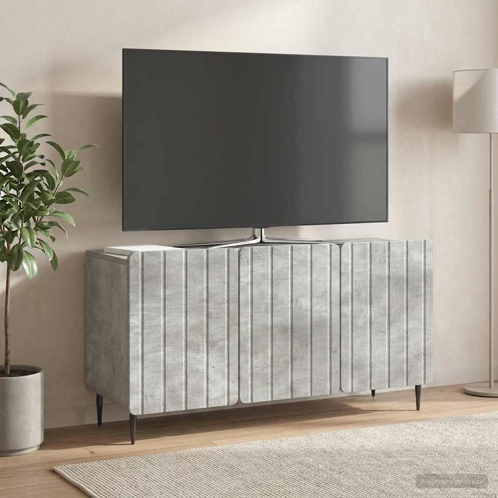 vidaXL TV Cabinet Concrete Grey 99 x 34.5 x 52 cm Engineered Wood