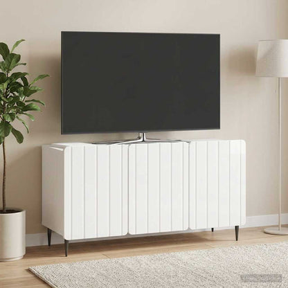 vidaXL TV Cabinet High Gloss White 99 x 34.5 x 52 cm Engineered Wood