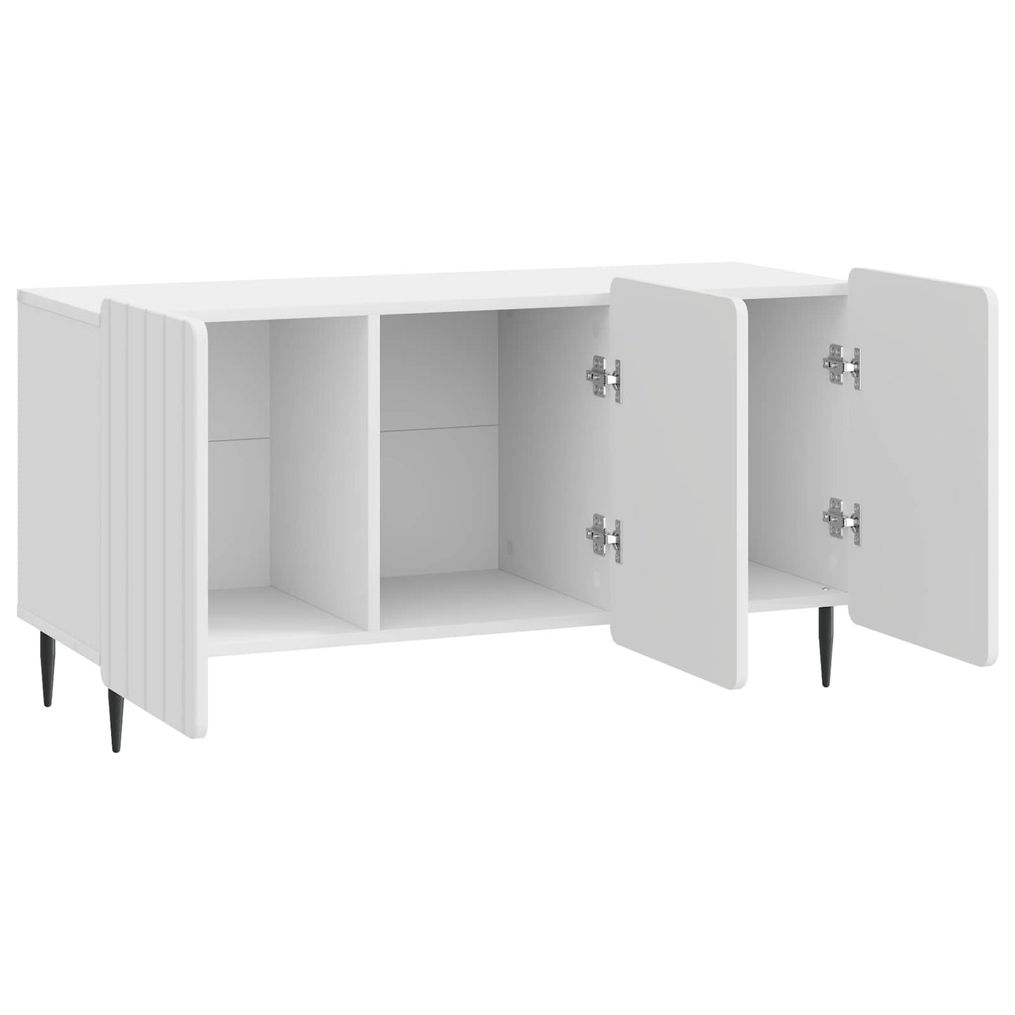 vidaXL TV Cabinet High Gloss White 99 x 34.5 x 52 cm Engineered Wood