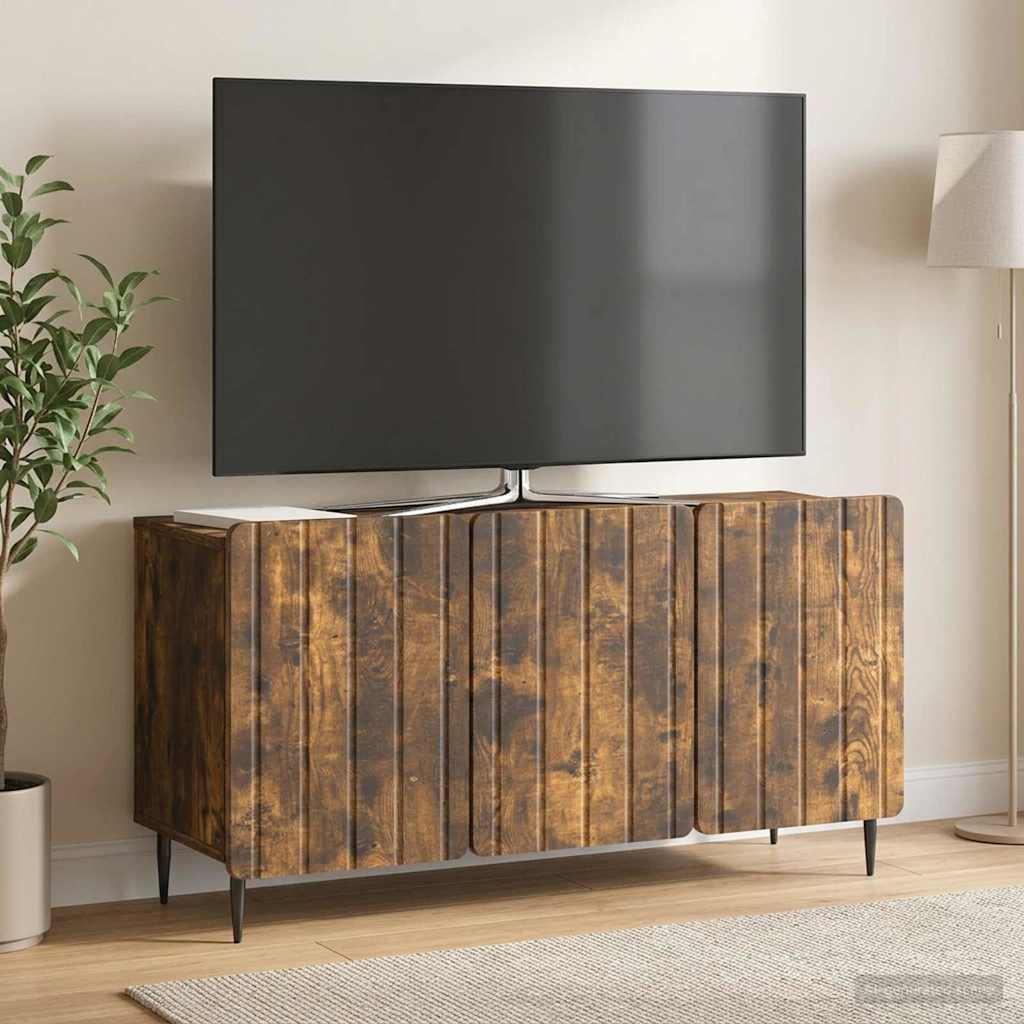 vidaXL TV Cabinet Smoked Oak 99 x 34.5 x 52 cm Engineered Wood