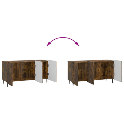vidaXL TV Cabinet Smoked Oak 99 x 34.5 x 52 cm Engineered Wood