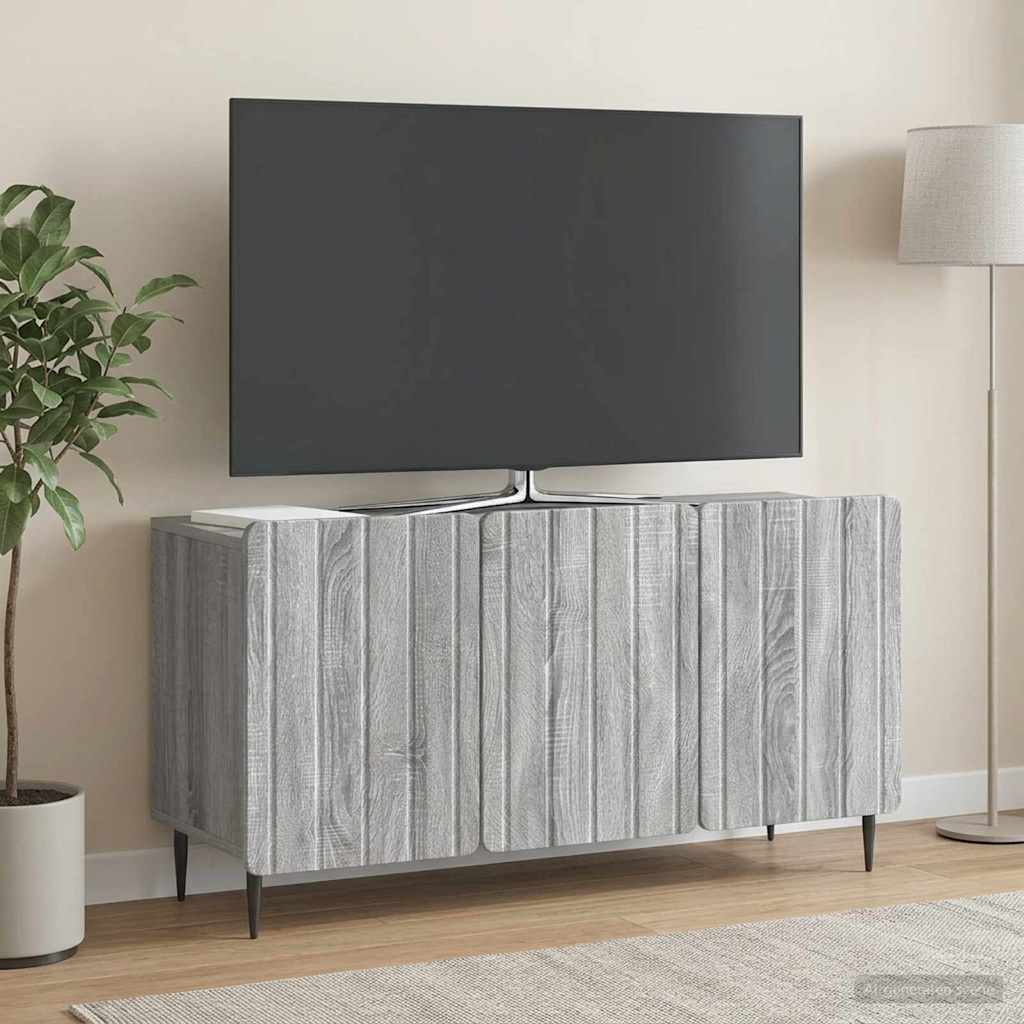 vidaXL TV Cabinet Grey Sonoma 99 x 34.5 x 52 cm Engineered Wood