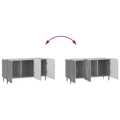 vidaXL TV Cabinet Grey Sonoma 99 x 34.5 x 52 cm Engineered Wood