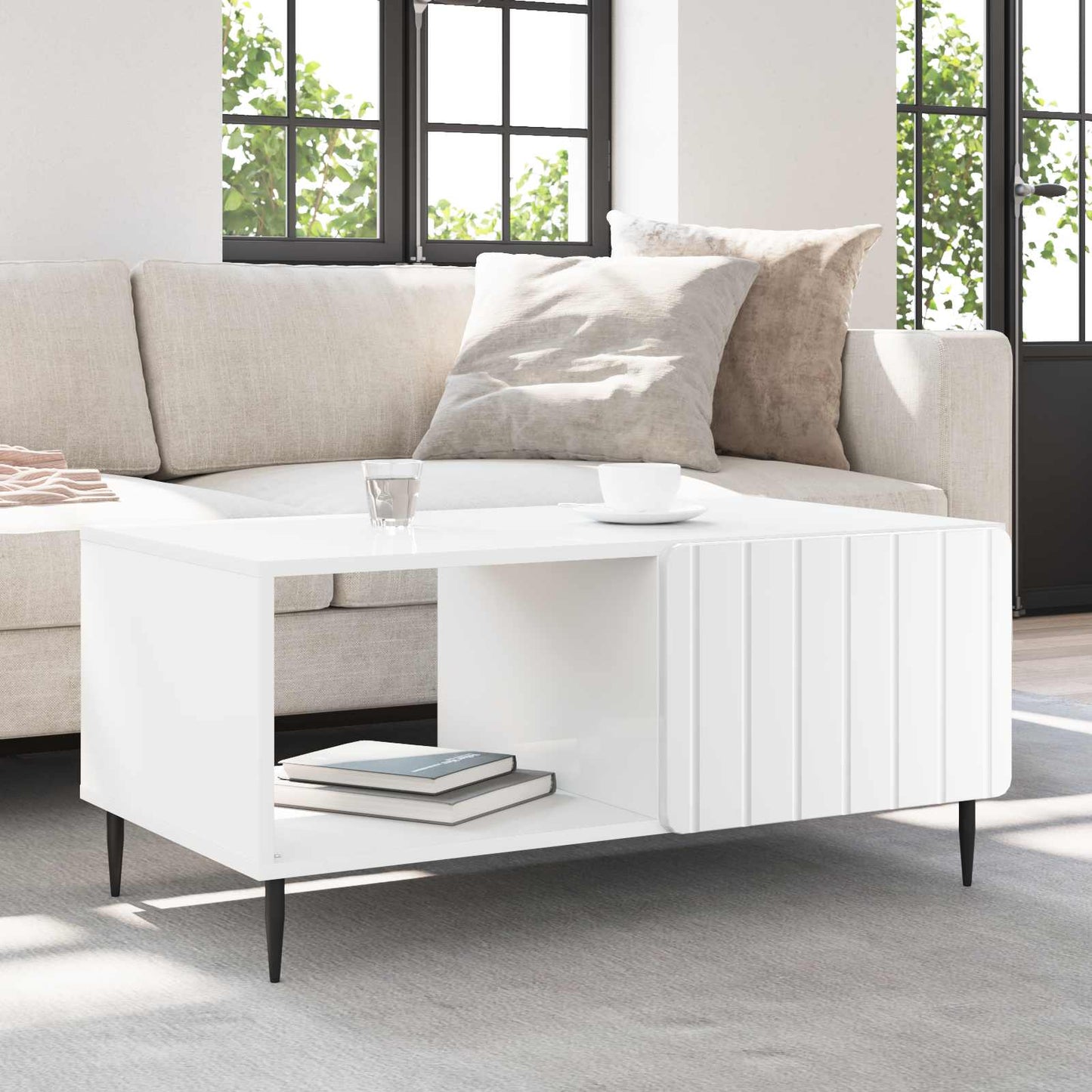 vidaXL Coffee Table White 90 x 50 x 40 cm Engineered Wood