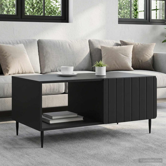 vidaXL Coffee Table Black 90 x 50 x 40 cm Engineered Wood
