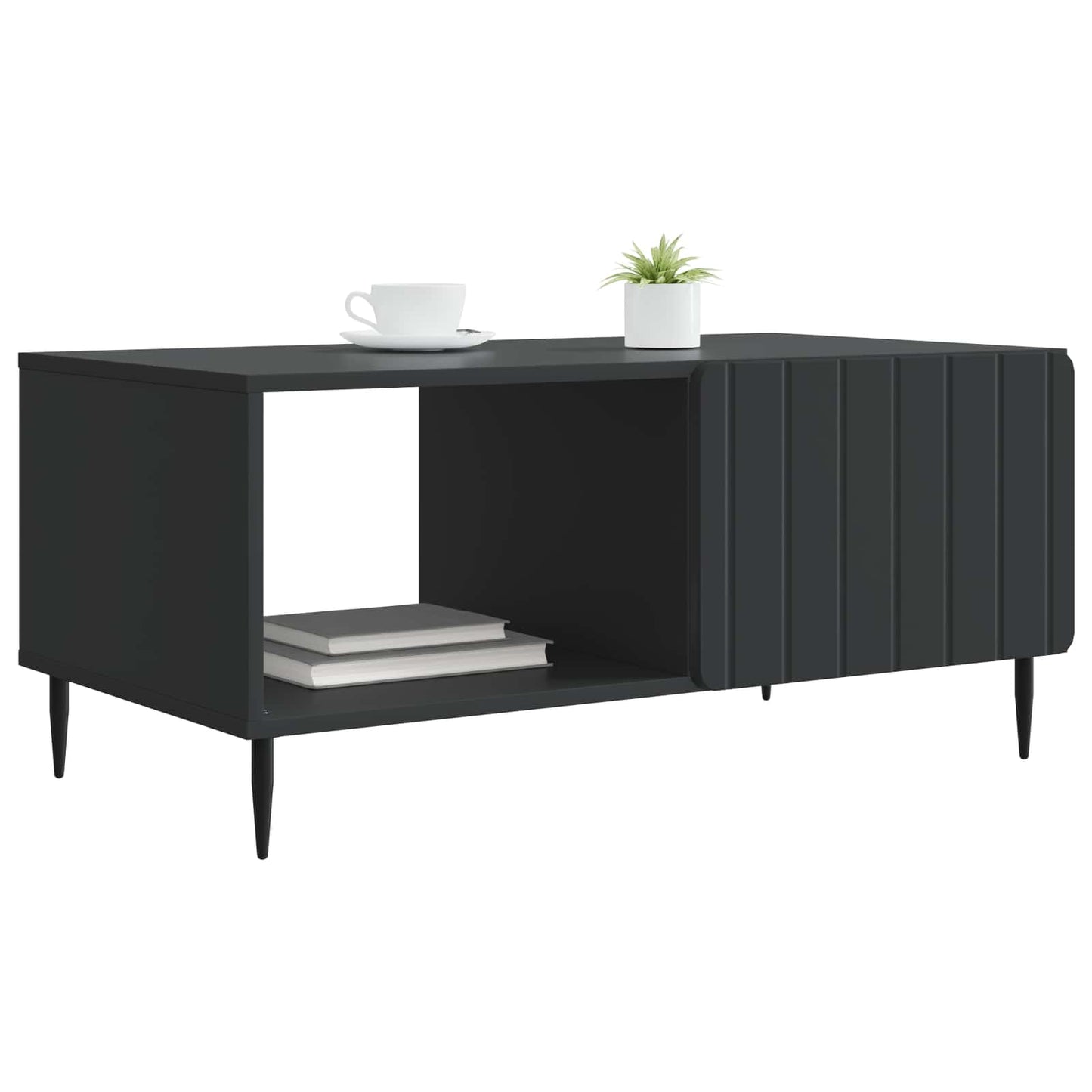vidaXL Coffee Table Black 90 x 50 x 40 cm Engineered Wood