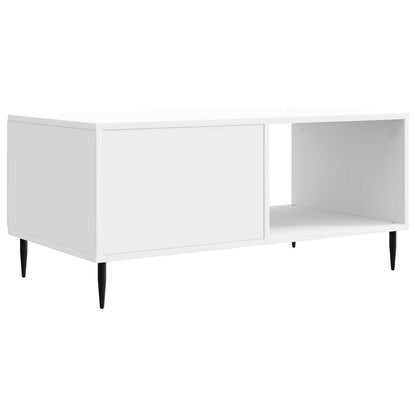 vidaXL Coffee Table High Gloss White 90 x 50 x 40 cm Engineered Wood