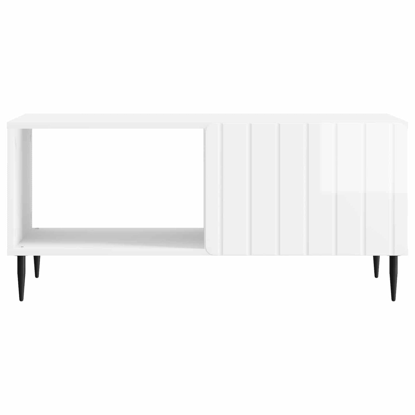 vidaXL Coffee Table High Gloss White 90 x 50 x 40 cm Engineered Wood