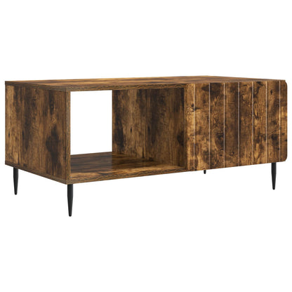 vidaXL Coffee Table Smoked Oak 90 x 50 x 40 cm Engineered Wood