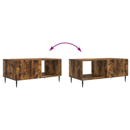 vidaXL Coffee Table Smoked Oak 90 x 50 x 40 cm Engineered Wood