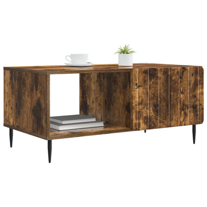 vidaXL Coffee Table Smoked Oak 90 x 50 x 40 cm Engineered Wood