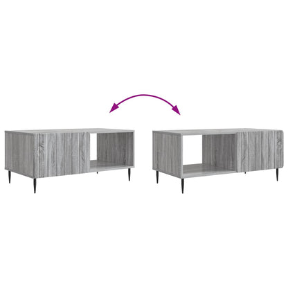 vidaXL Coffee Table Grey Sonoma 90 x 50 x 40 cm Engineered Wood