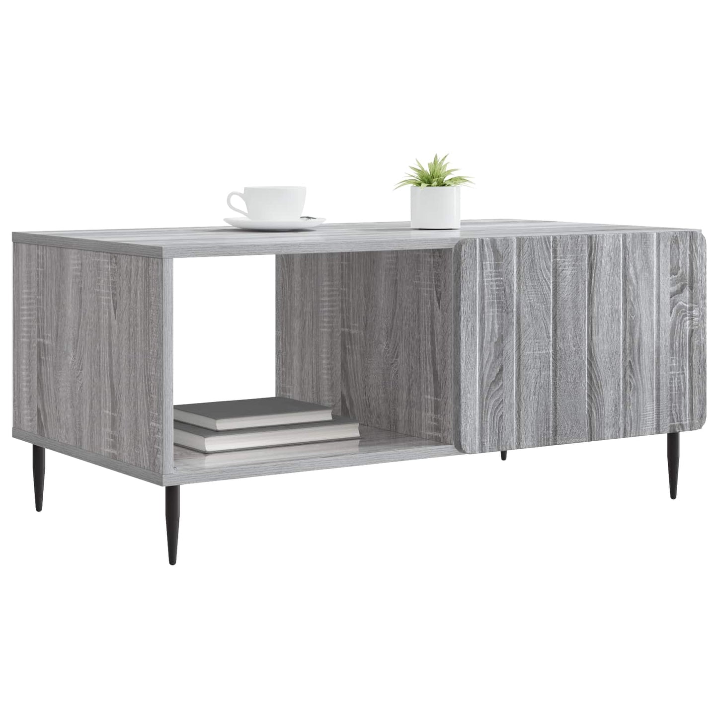 vidaXL Coffee Table Grey Sonoma 90 x 50 x 40 cm Engineered Wood