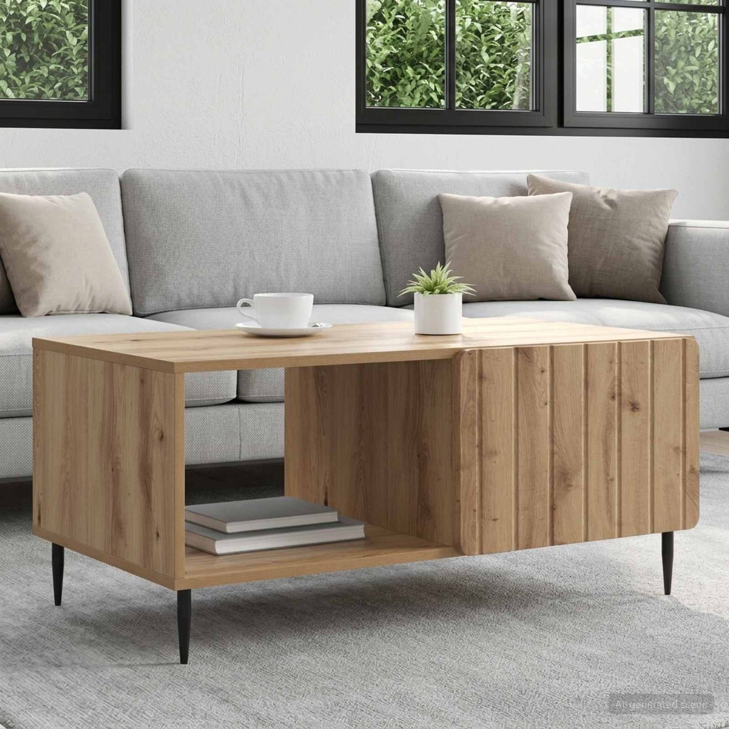 vidaXL Coffee Table Artisan Oak 90 x 50 x 40 cm Engineered Wood