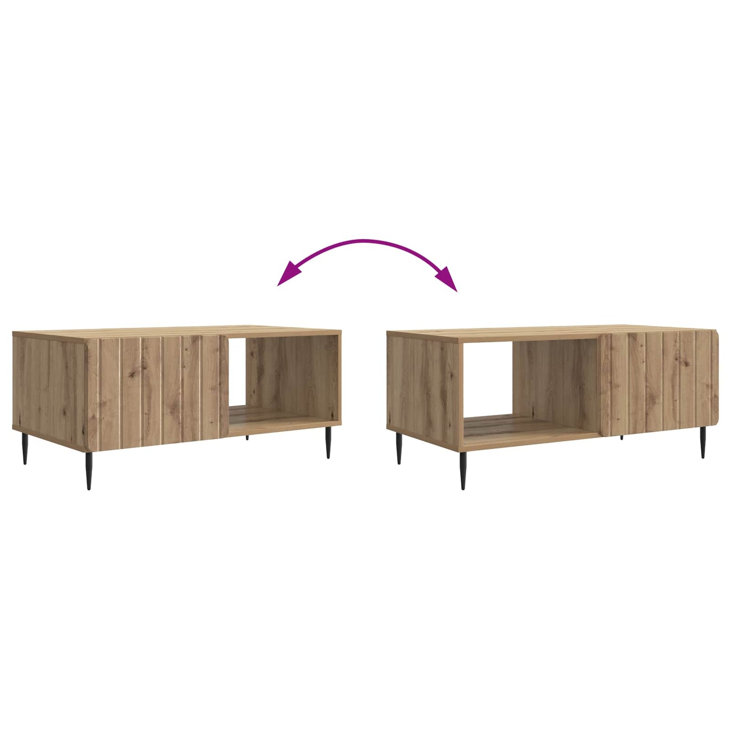 vidaXL Coffee Table Artisan Oak 90 x 50 x 40 cm Engineered Wood