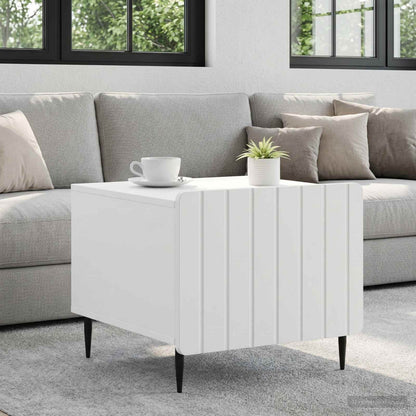 vidaXL Coffee Table with Drawer White 49 x 50 x 42 cm Engineered Wood