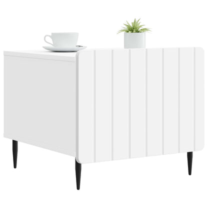 vidaXL Coffee Table with Drawer White 49 x 50 x 42 cm Engineered Wood