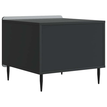vidaXL Coffee Table with Drawer Black 49 x 50 x 42 cm Engineered Wood
