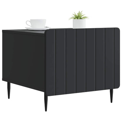 vidaXL Coffee Table with Drawer Black 49 x 50 x 42 cm Engineered Wood