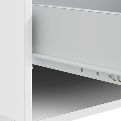 vidaXL Coffee Table High Gloss White 49 x 50 x 42 cm Engineered Wood