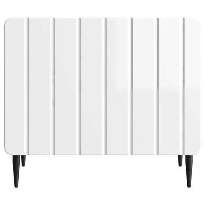 vidaXL Coffee Table High Gloss White 49 x 50 x 42 cm Engineered Wood