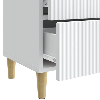 vidaXL Bedside Cabinet White 43 x 34.5 x 48 cm Engineered Wood