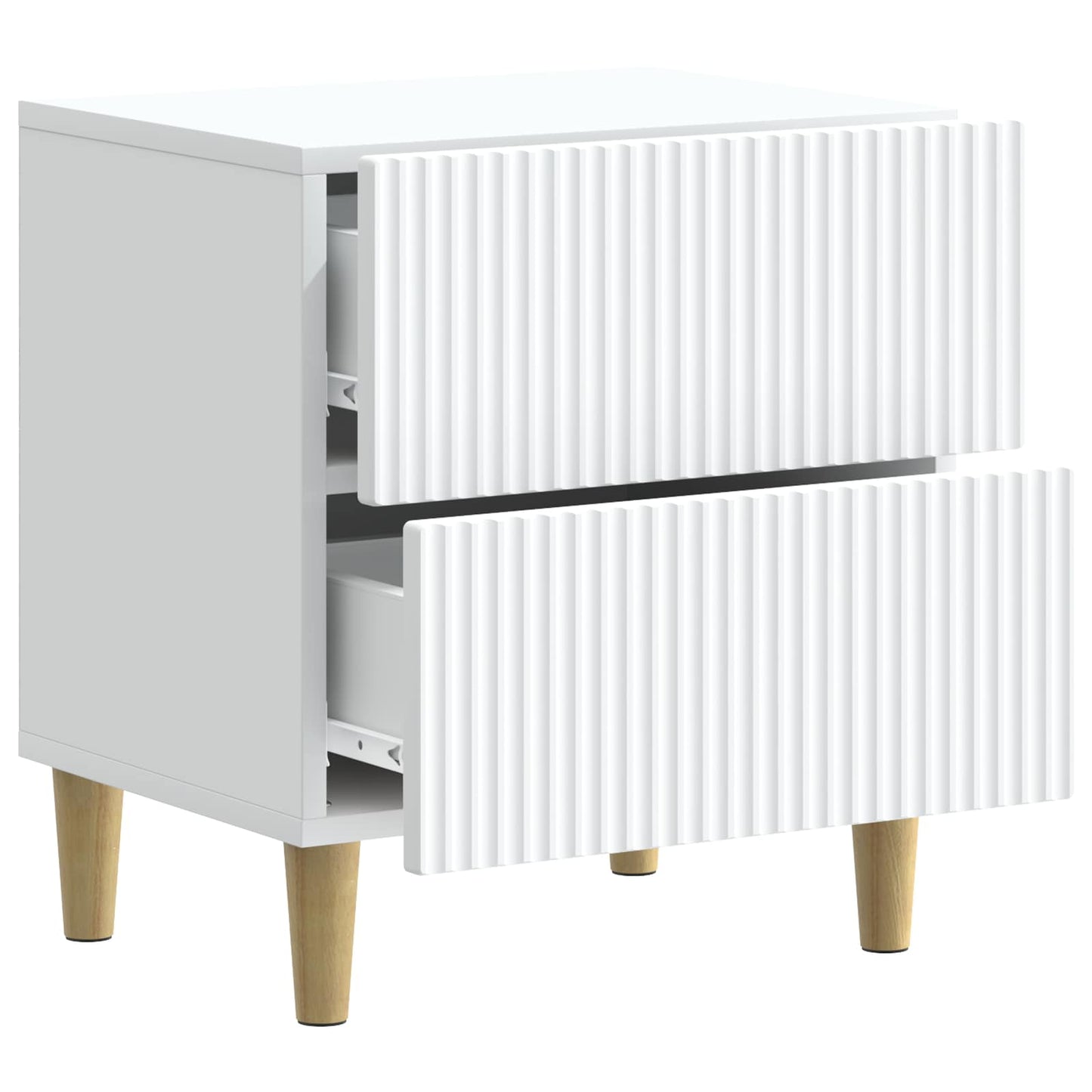 vidaXL Bedside Cabinet White 43 x 34.5 x 48 cm Engineered Wood