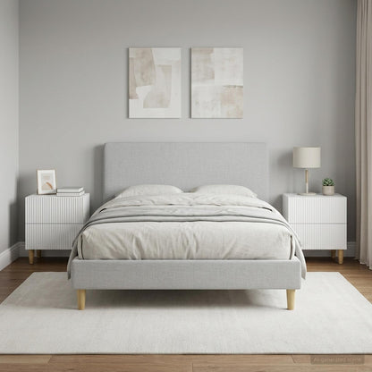 vidaXL Bedside Cabinet 2 pcs White 43 x 34.5 x 48 cm Engineered Wood