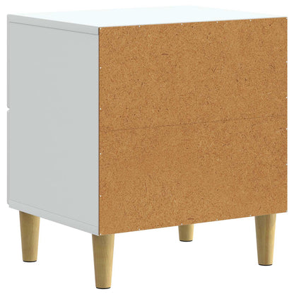 vidaXL Bedside Cabinet 2 pcs White 43 x 34.5 x 48 cm Engineered Wood