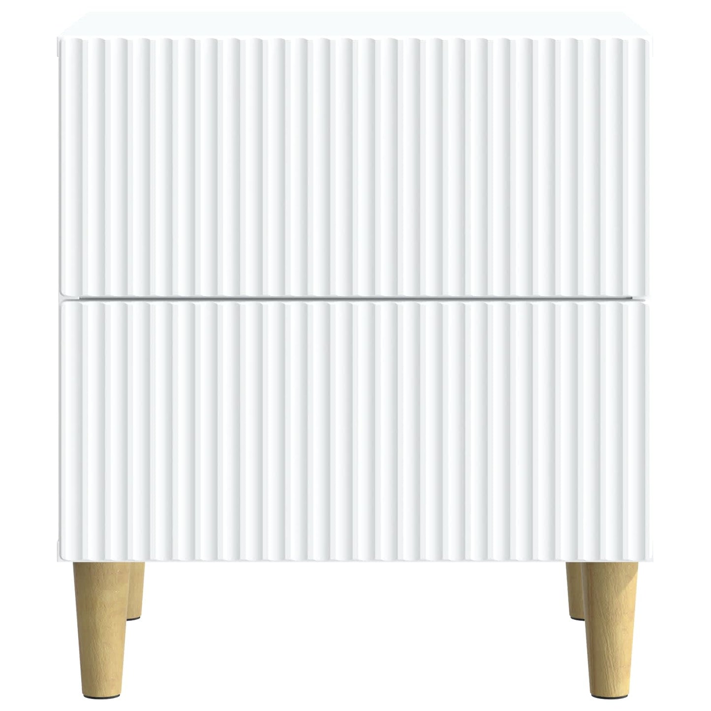 vidaXL Bedside Cabinet 2 pcs White 43 x 34.5 x 48 cm Engineered Wood