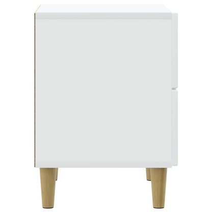 vidaXL Bedside Cabinet 2 pcs White 43 x 34.5 x 48 cm Engineered Wood