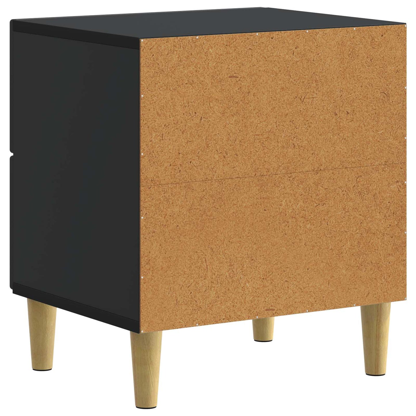 vidaXL Bedside Cabinet Black 43 x 34.5 x 48 cm Engineered Wood