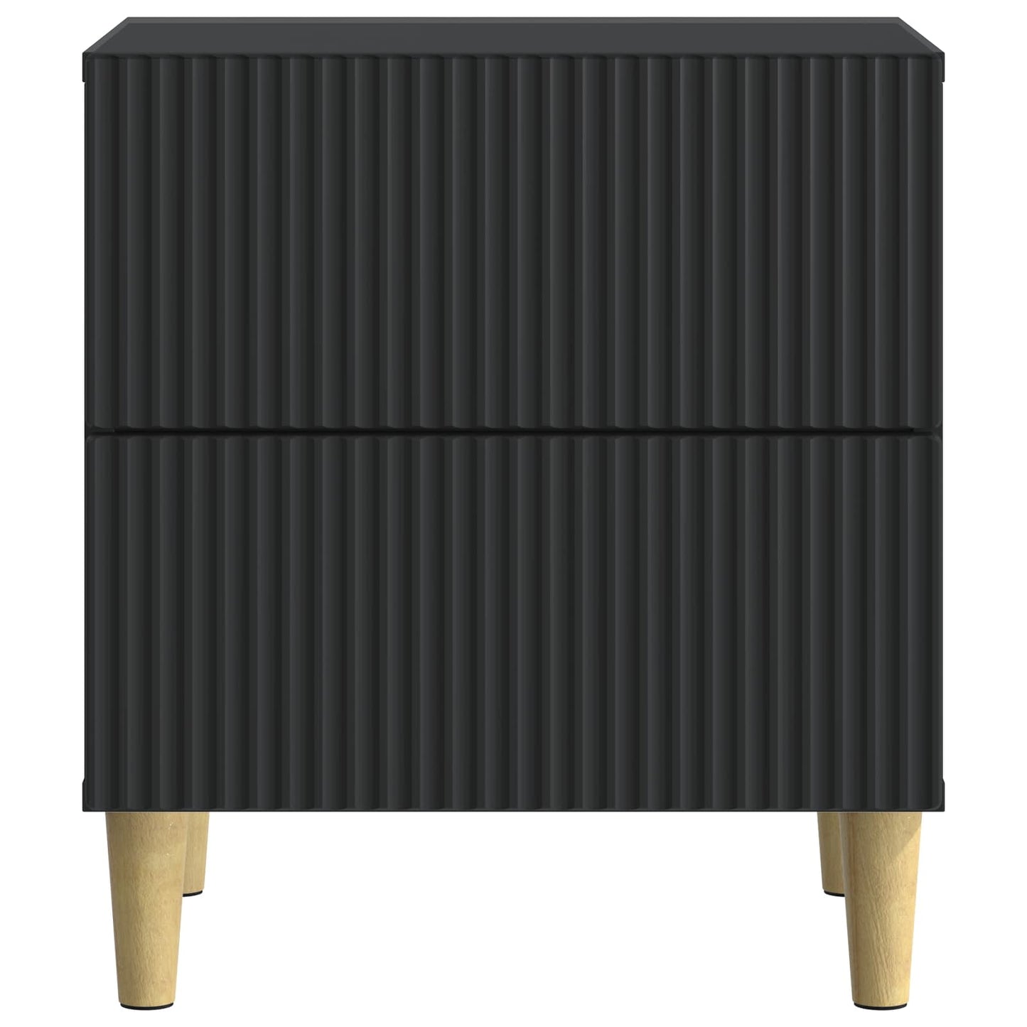 vidaXL Bedside Cabinet Black 43 x 34.5 x 48 cm Engineered Wood
