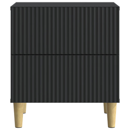 vidaXL Bedside Cabinet Black 43 x 34.5 x 48 cm Engineered Wood
