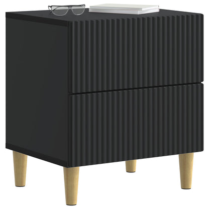 vidaXL Bedside Cabinet Black 43 x 34.5 x 48 cm Engineered Wood